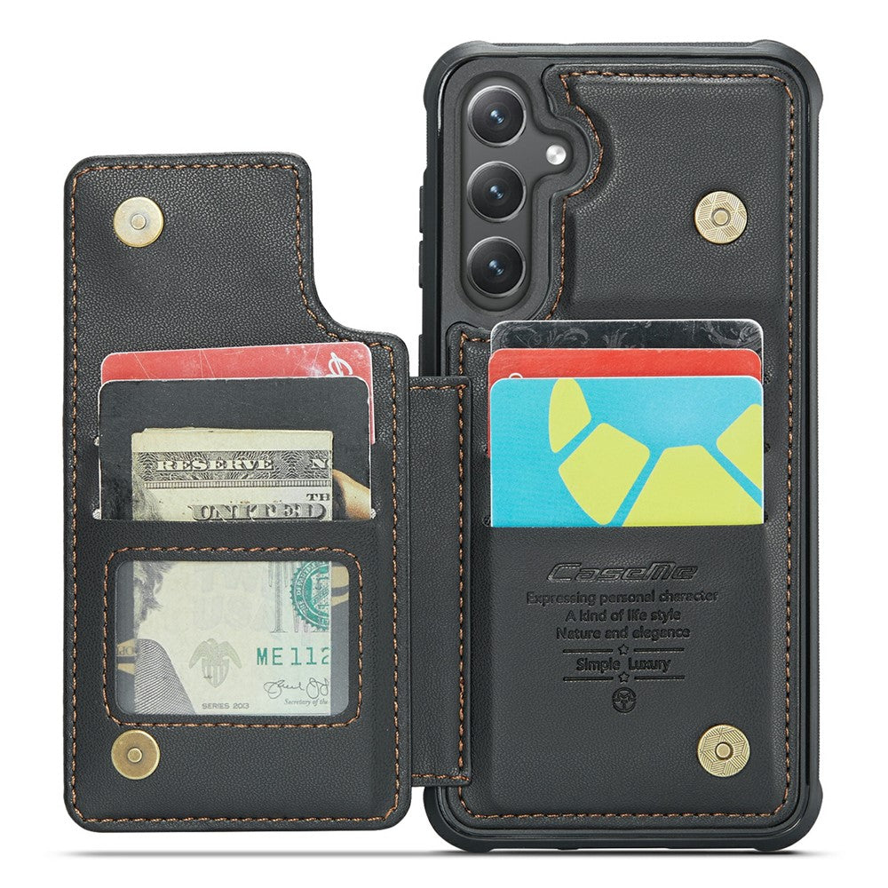 For Samsung Galaxy S24+ Phone Case CASEME C22 Leather Back Cover with RFID Blocking Card Slots