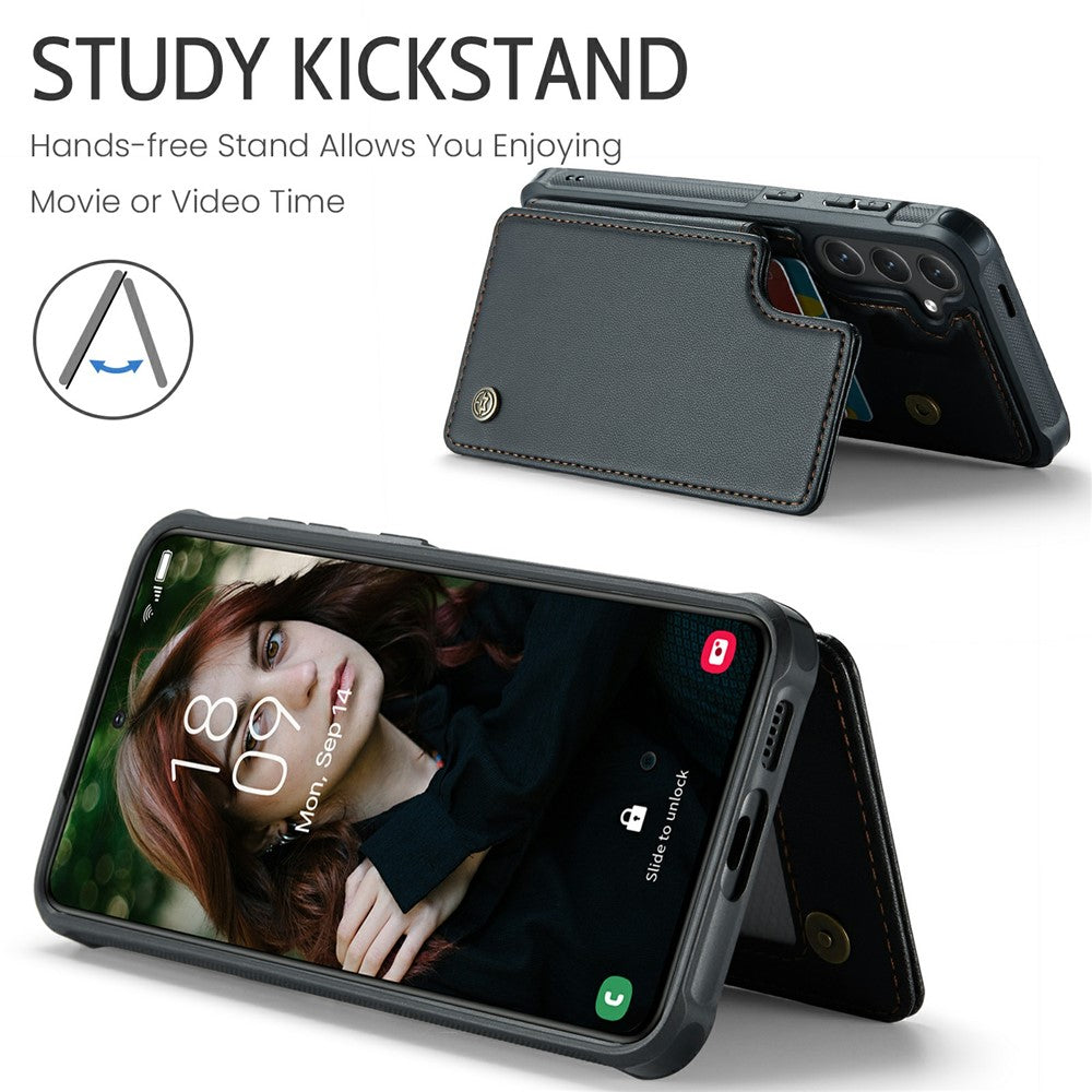 For Samsung Galaxy S24+ Phone Case CASEME C22 Leather Back Cover with RFID Blocking Card Slots