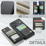 For Samsung Galaxy S24+ Phone Case CASEME C22 Leather Back Cover with RFID Blocking Card Slots