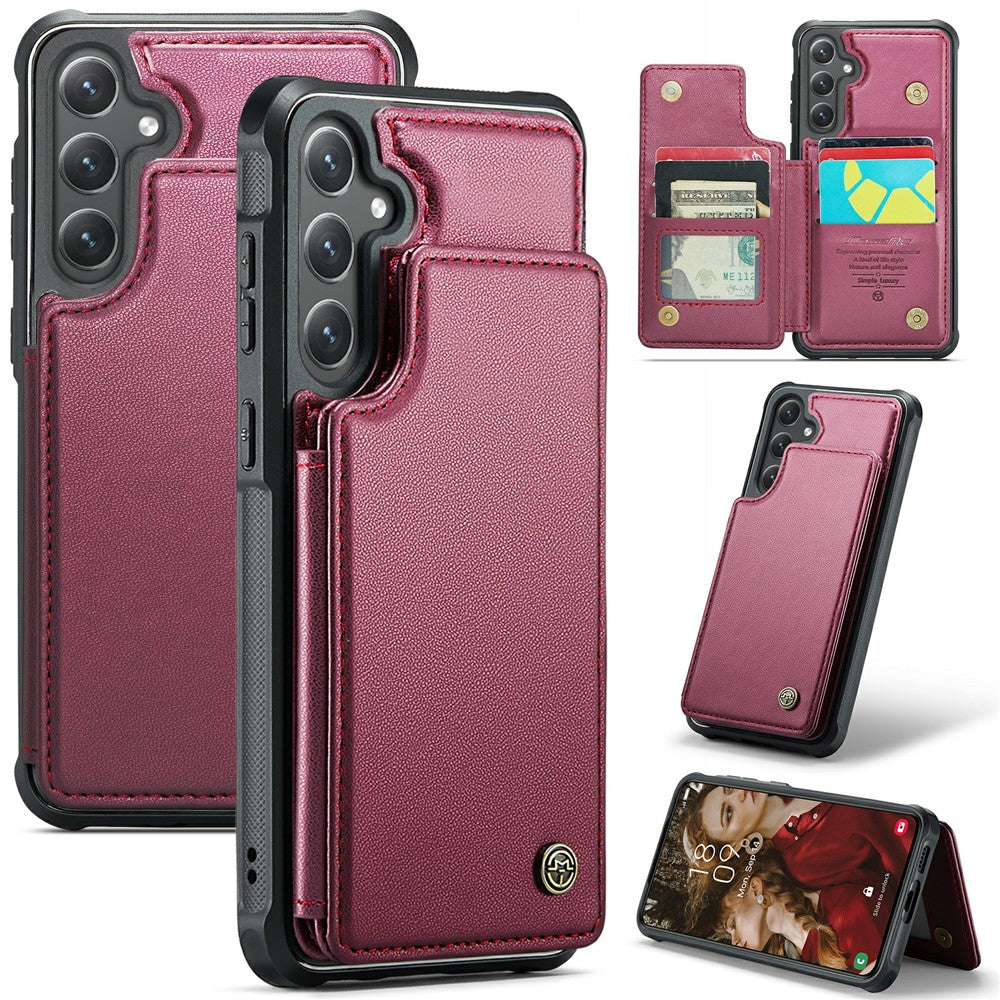 For Samsung Galaxy S24+ Phone Case CASEME C22 Leather Back Cover with RFID Blocking Card Slots