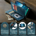 For Samsung Galaxy S24 Phone Cases with Strap CASEME C30 Zipper Multiple Card Holder PU Leather Cover