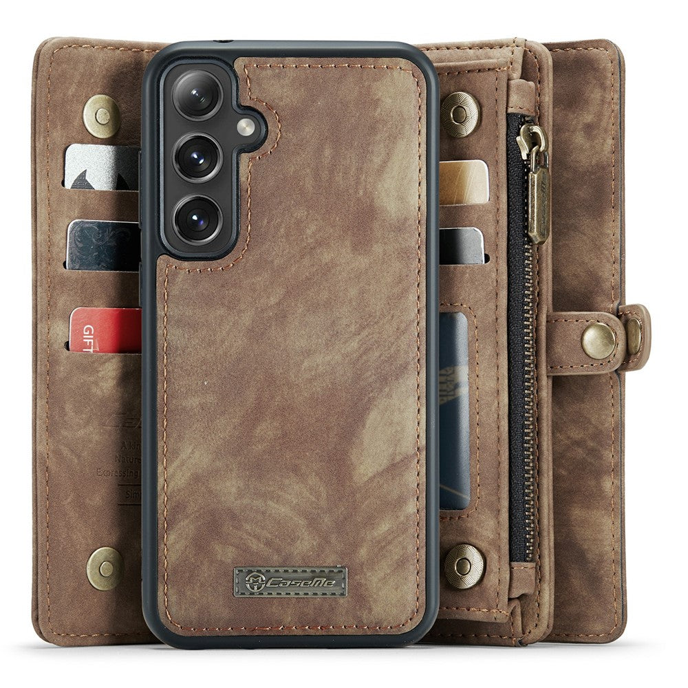 For Samsung Galaxy S24 Phone Cases CASEME 008 Leather Cover with Detachable Wallet and Strap