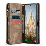 For Samsung Galaxy S24 Phone Cases CASEME 008 Leather Cover with Detachable Wallet and Strap