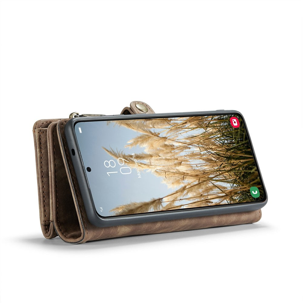 For Samsung Galaxy S24 Phone Cases CASEME 008 Leather Cover with Detachable Wallet and Strap