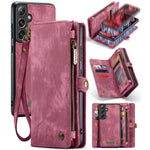 For Samsung Galaxy S24 Phone Cases CASEME 008 Leather Cover with Detachable Wallet and Strap