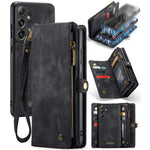For Samsung Galaxy S24 Phone Cases CASEME 008 Leather Cover with Detachable Wallet and Strap