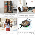 For Samsung Galaxy S24 Ultra Phone Cases CASEME 008 Leather Cover with Detachable Wallet and Strap