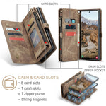 For Samsung Galaxy S24 Ultra Phone Cases CASEME 008 Leather Cover with Detachable Wallet and Strap