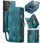 For Samsung Galaxy S24 Ultra Phone Cases CASEME 008 Leather Cover with Detachable Wallet and Strap