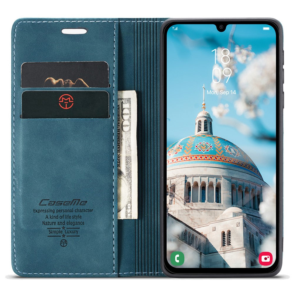 CASEME 013-serien til Samsung Galaxy A15 5G / A15 4G-cover i forretningsstil med sammenklappeligt stativ, mobilcover