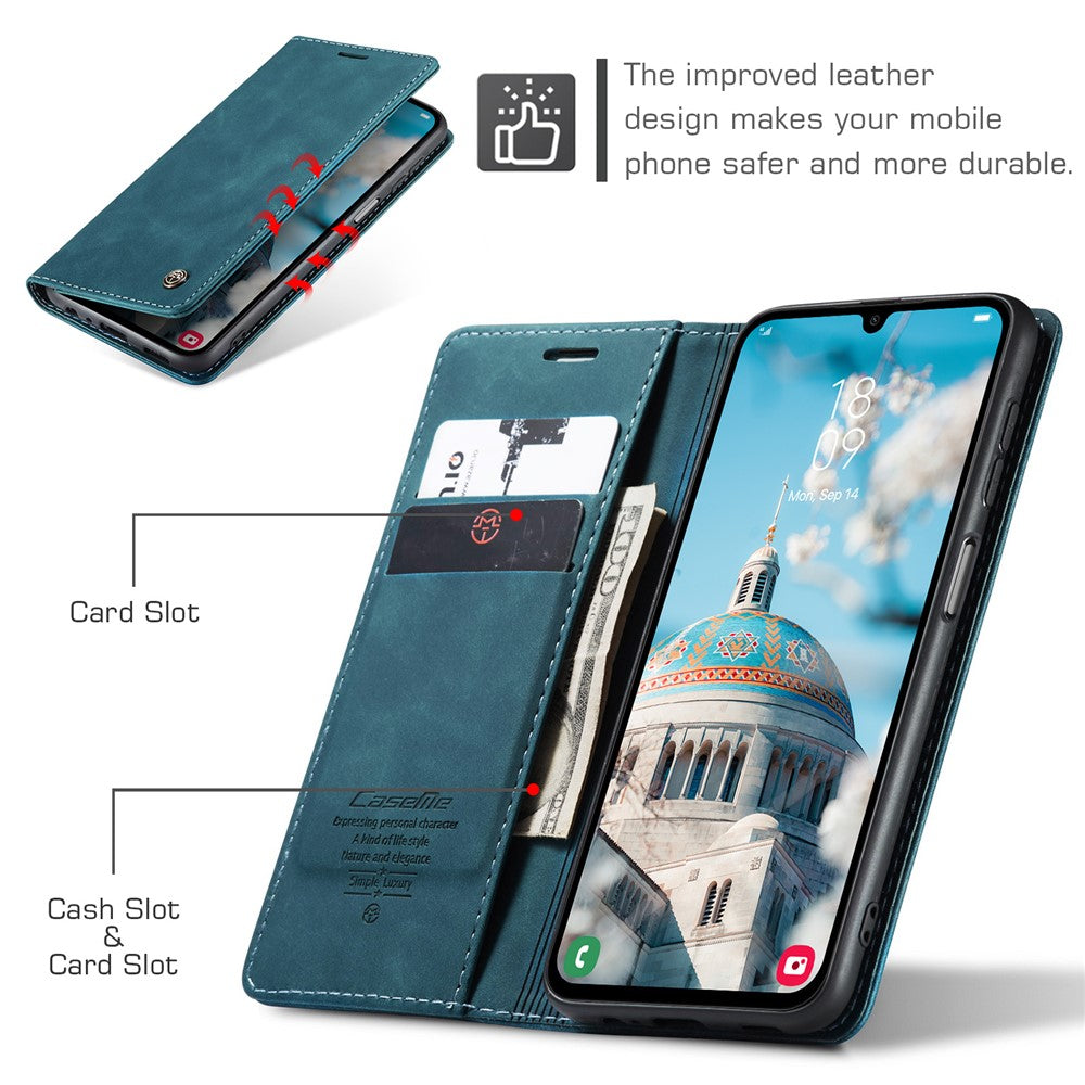 CASEME 013-serien til Samsung Galaxy A15 5G / A15 4G-cover i forretningsstil med sammenklappeligt stativ, mobilcover