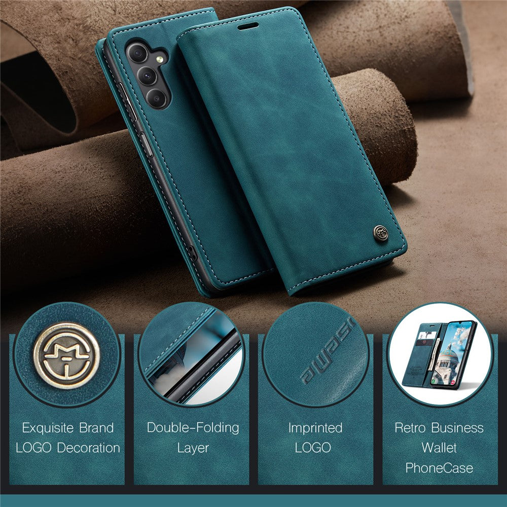CASEME 013-serien til Samsung Galaxy A15 5G / A15 4G-cover i forretningsstil med sammenklappeligt stativ, mobilcover