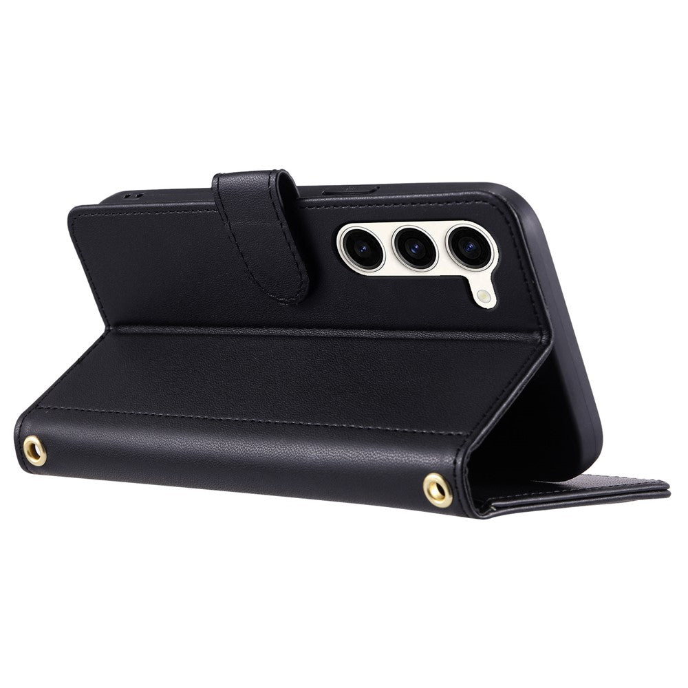For Samsung Galaxy S23+ Phone Case Card Slots Wallet Crossbody Leather Cover