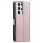 For Samsung Galaxy S21 Ultra 5G Wallet Case Leather Stand Cover Rhombus Grid