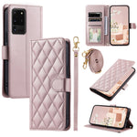 For Samsung Galaxy S20 Ultra Case Stand Flip Leather Phone Cover with 2 Straps