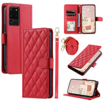 For Samsung Galaxy S20 Ultra Case Stand Flip Leather Phone Cover with 2 Straps