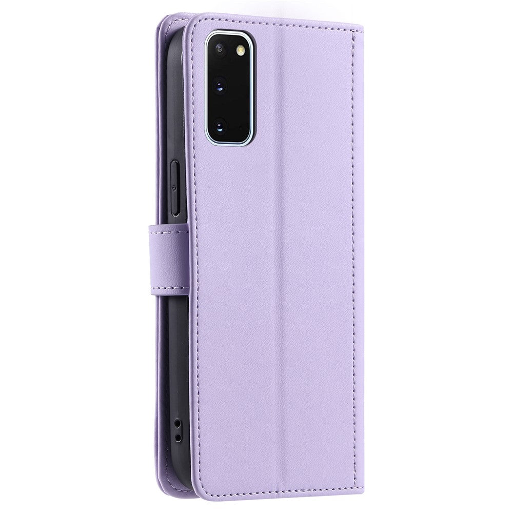 For Samsung Galaxy S20 4G / 5G Leather Case with Shoulder Strap Phone Wallet Cover