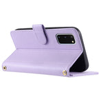 For Samsung Galaxy S20 4G / 5G Leather Case with Shoulder Strap Phone Wallet Cover