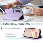 For Samsung Galaxy S21 4G / 5G Leather Case with Straps Wallet Stand Phone Cover