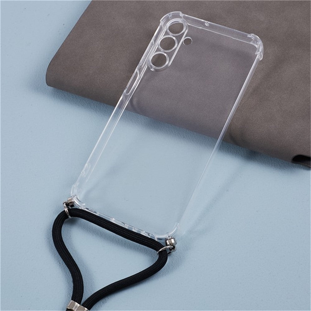 Til Samsung Galaxy A35 5G Cover Air-Guard Corners Beskyttelse TPU Telefoncover med Snor