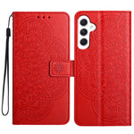 Til Samsung Galaxy A15 5G mobiltelefon cover Blomsterpræget pung etui