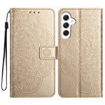 Til Samsung Galaxy A15 5G mobiltelefon cover Blomsterpræget pung etui