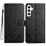 Til Samsung Galaxy A15 5G mobiltelefon cover Blomsterpræget pung etui