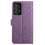 For Samsung Galaxy A52 5G / 4G / A52s 5G Case Flower Imprinted Magnetic Closure Stand Phone Cover