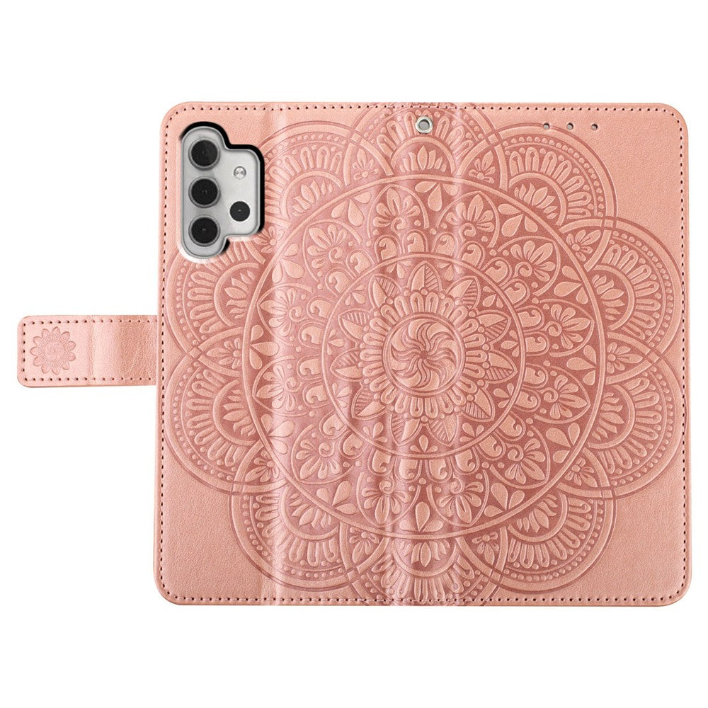 Samsung Galaxy A32 5G / M32 5G Skal Blommönster Läder Flipfodral