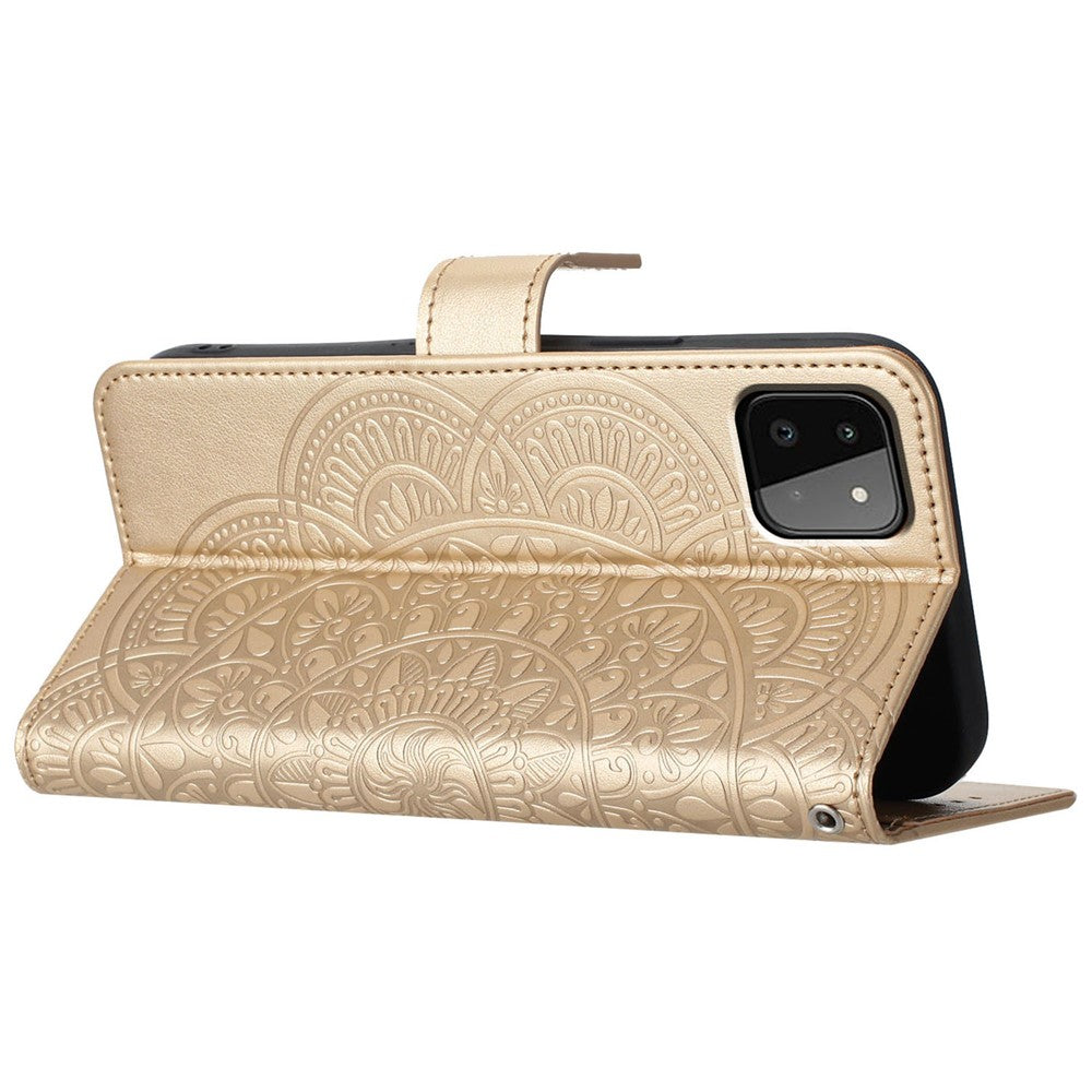 Til Samsung Galaxy A22 5G (EU Version) Etui PU Læder Telefoncover Stativ Pung