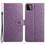 Til Samsung Galaxy A22 5G (EU Version) Etui PU Læder Telefoncover Stativ Pung