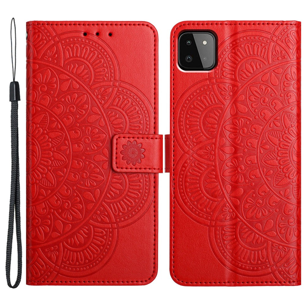 Til Samsung Galaxy A22 5G (EU Version) Etui PU Læder Telefoncover Stativ Pung