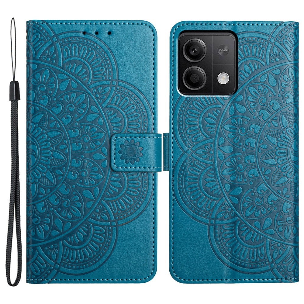 Xiaomi Redmi Note 13 4G-skal Magnetisk stängning Blommönster Handväska mobilskal