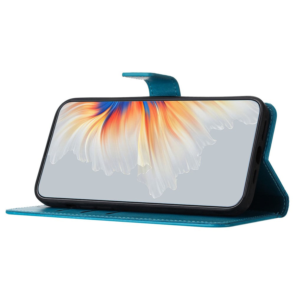 For Xiaomi Redmi Note 13 4G Case Magnetic Closure Flower Pattern Handbag Phone Cover