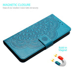 For Xiaomi Redmi Note 13 4G Case Magnetic Closure Flower Pattern Handbag Phone Cover