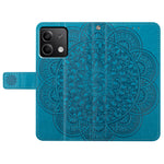 For Xiaomi Redmi Note 13 4G Case Magnetic Closure Flower Pattern Handbag Phone Cover