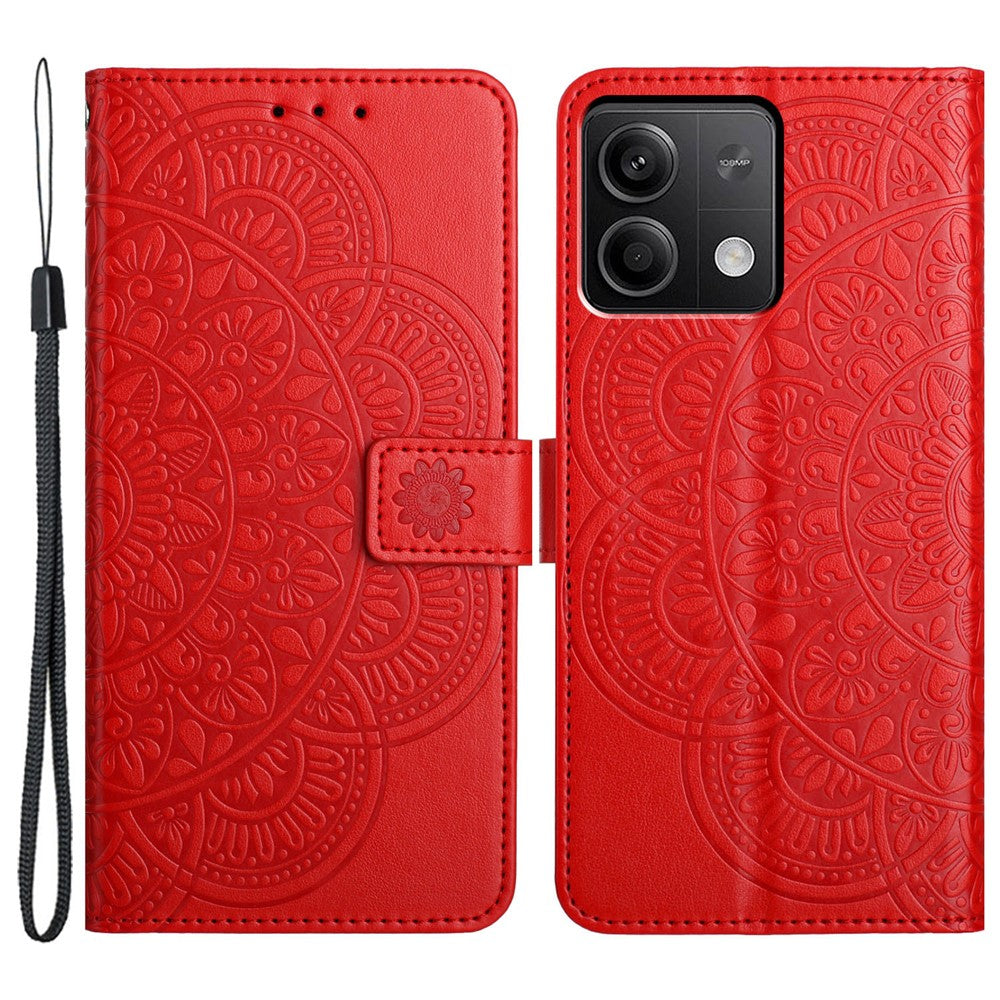 Xiaomi Redmi Note 13 4G-skal Magnetisk stängning Blommönster Handväska mobilskal