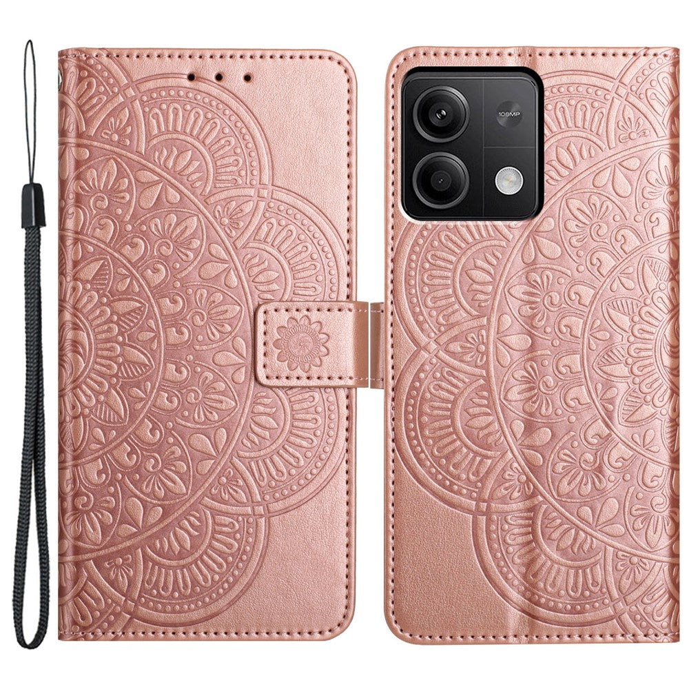 Xiaomi Redmi Note 13 4G-skal Magnetisk stängning Blommönster Handväska mobilskal