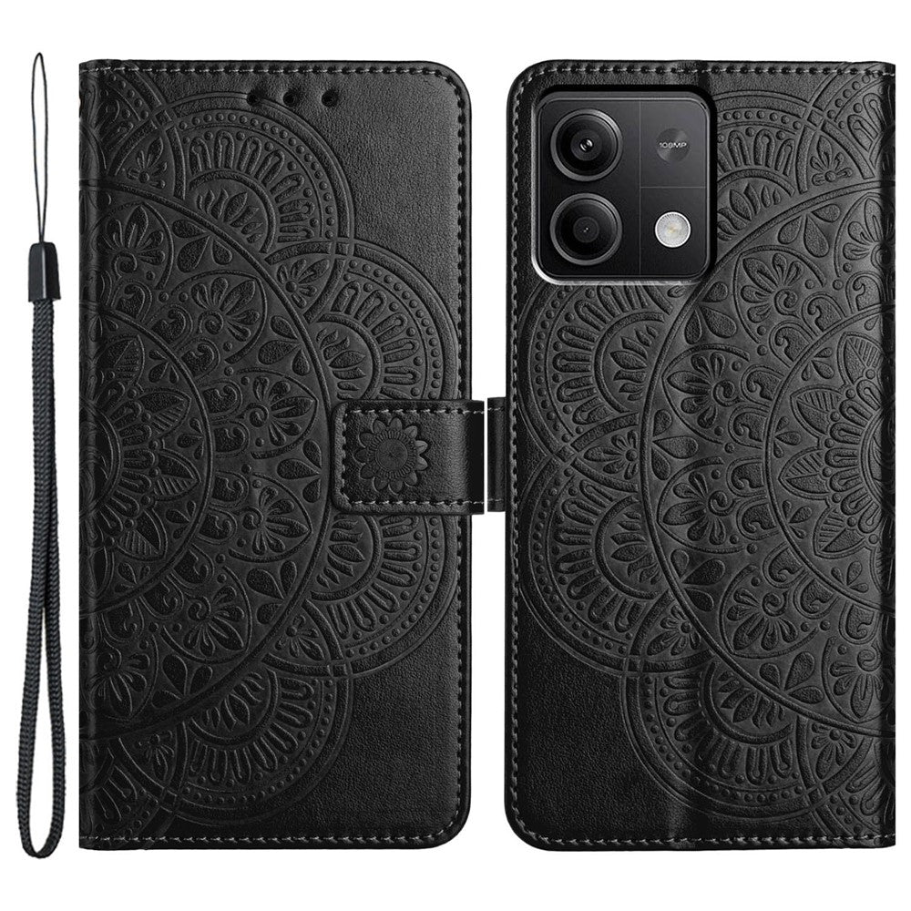 Xiaomi Redmi Note 13 4G-skal Magnetisk stängning Blommönster Handväska mobilskal