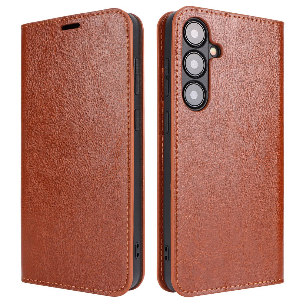 For Samsung Galaxy S24+ Case Crazy Horse Texture Split Leather Cover with Wallet