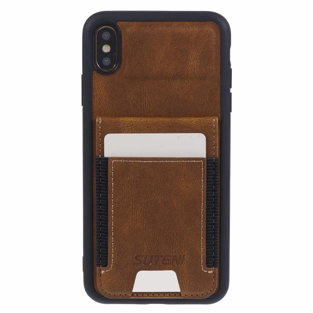 SUTENI H03 til iPhone XS Max Cover i PU-læder+TPU Med beskyttelse mod fald