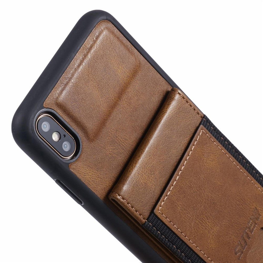 SUTENI H03 til iPhone XS Max Cover i PU-læder+TPU Med beskyttelse mod fald