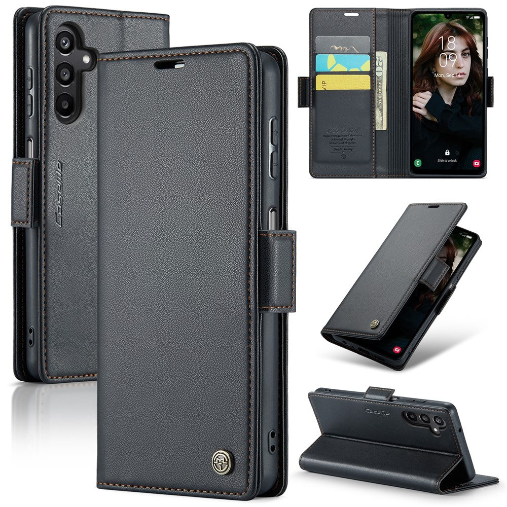 Samsung Galaxy A15 4G / A15 5G Läderfodral CASEME 023 RFID-blockerande 3 kortplatser Mobilskal
