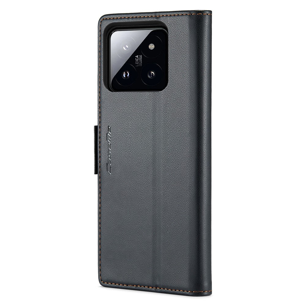For Xiaomi 14 Pro Leather Case CASEME 023 RFID Blocking 3 Card Slot Mobile Cover