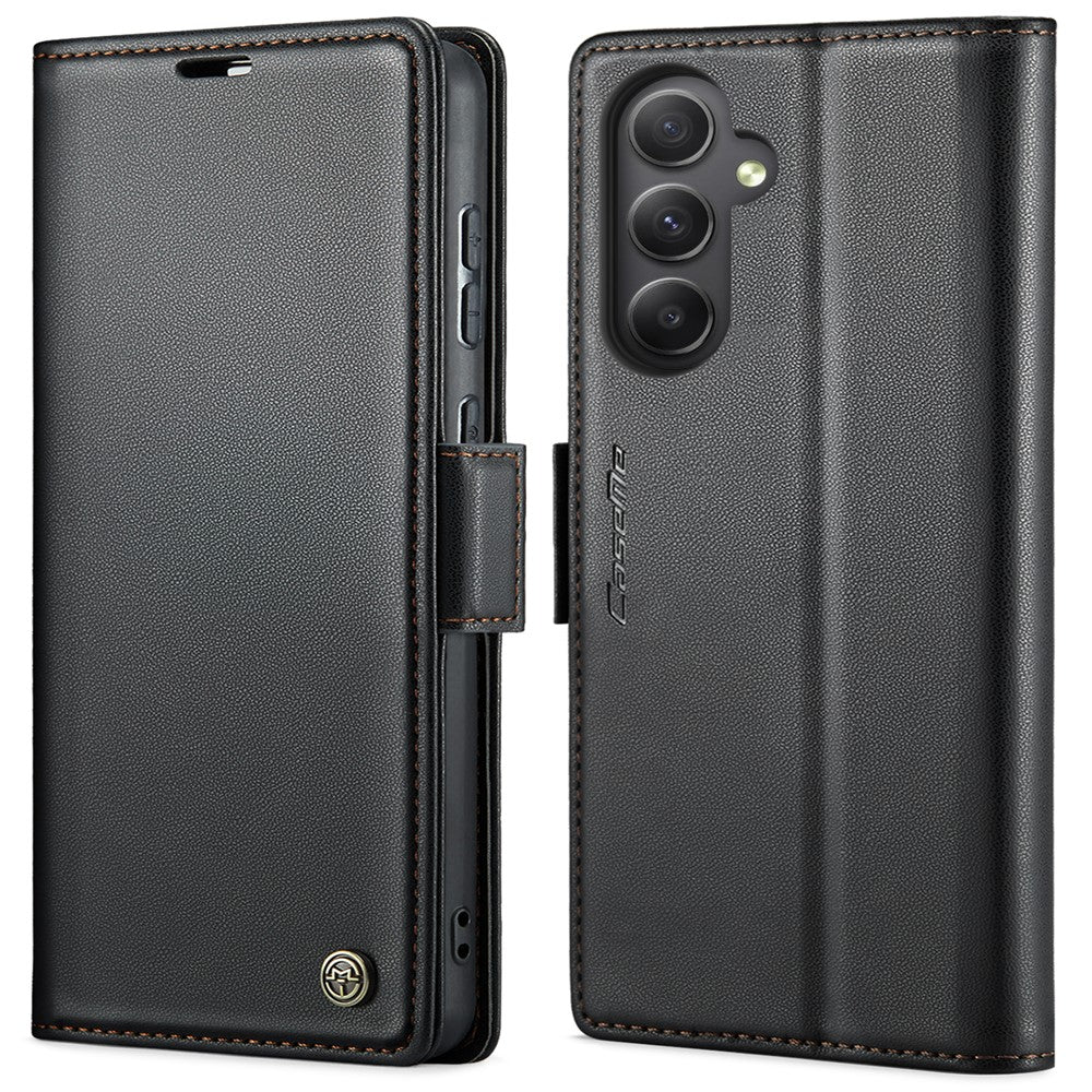 Til Samsung Galaxy A55 5G læderetui CASEME 023 RFID-blokerende mobildæksel med 3 kortpladser