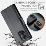 For Xiaomi Redmi 13C 4G / Redmi 13C 5G / Poco C65 4G Leather Case CASEME 023 RFID Blocking 3 Card Slot Mobile Cover