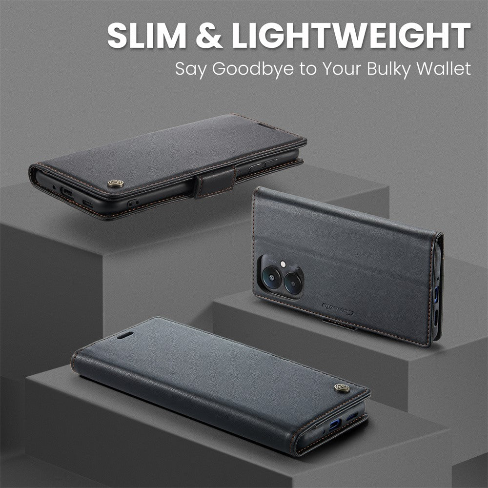 For Xiaomi Redmi 13C 4G / Redmi 13C 5G / Poco C65 4G Leather Case CASEME 023 RFID Blocking 3 Card Slot Mobile Cover