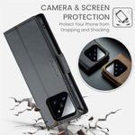 For Xiaomi 14 Magnetic Leather Case CASEME 023 RFID Blocking 3 Card Slot Mobile Cover