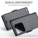 For Xiaomi 14 Magnetic Leather Case CASEME 023 RFID Blocking 3 Card Slot Mobile Cover