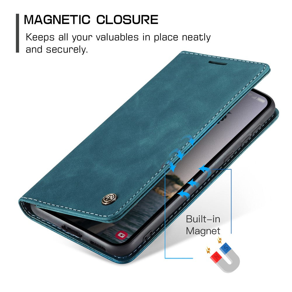 CASEME 013 Series til Samsung Galaxy A55 5G Cover PU Læder Stander Business Telefoncover